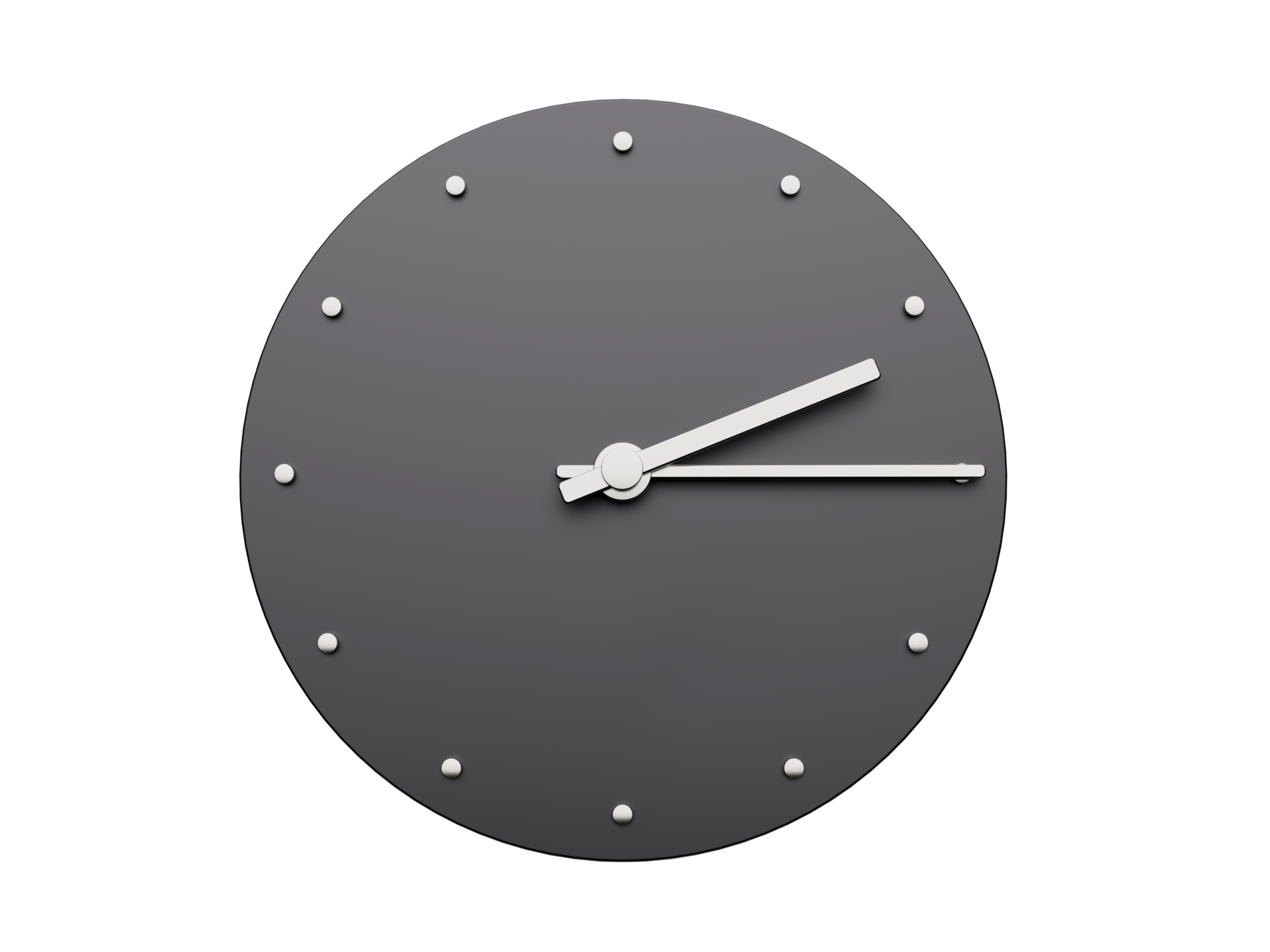 simple-clock-gray-quarter-past-two-o-clock-modern-minimal-clock-3d