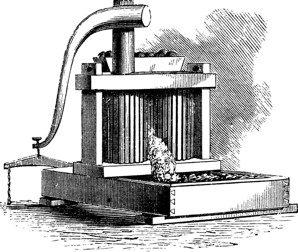 Cider Mill vintage engraving vector