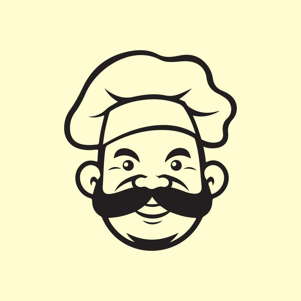 cocinero logo imagen vector, ilustración de un cocinero vector