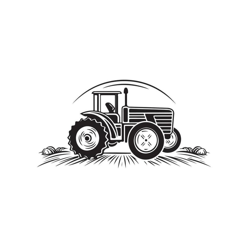 Tractor Icon Vector, Illustration Of a Tractor vector