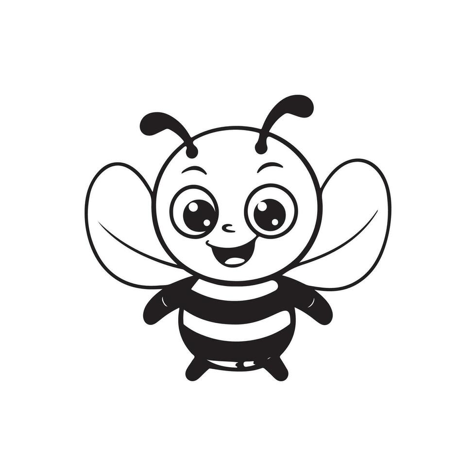 Bee Cartoon Vector Image