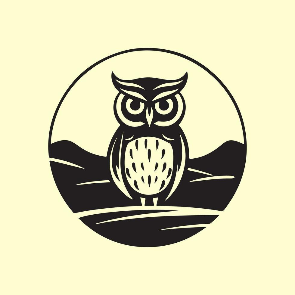 Owl on white background Vector