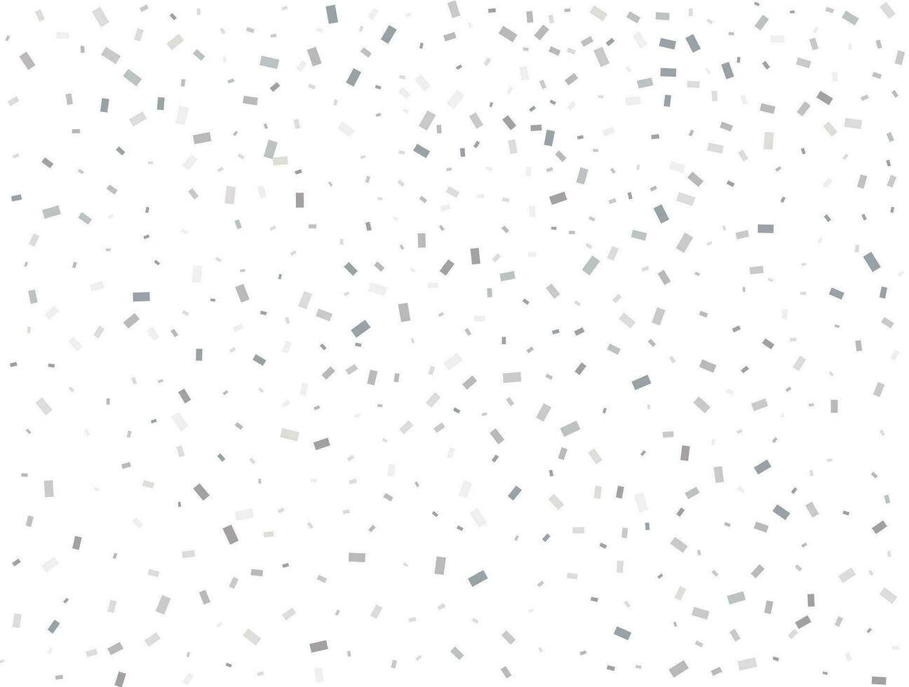 Luxury silver Rectangular glitter confetti background. White festive texture. vector