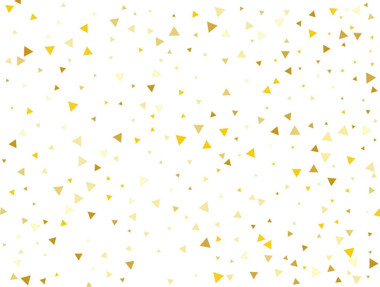 Magic Golden Triangular Confetti Background. Vector illustration