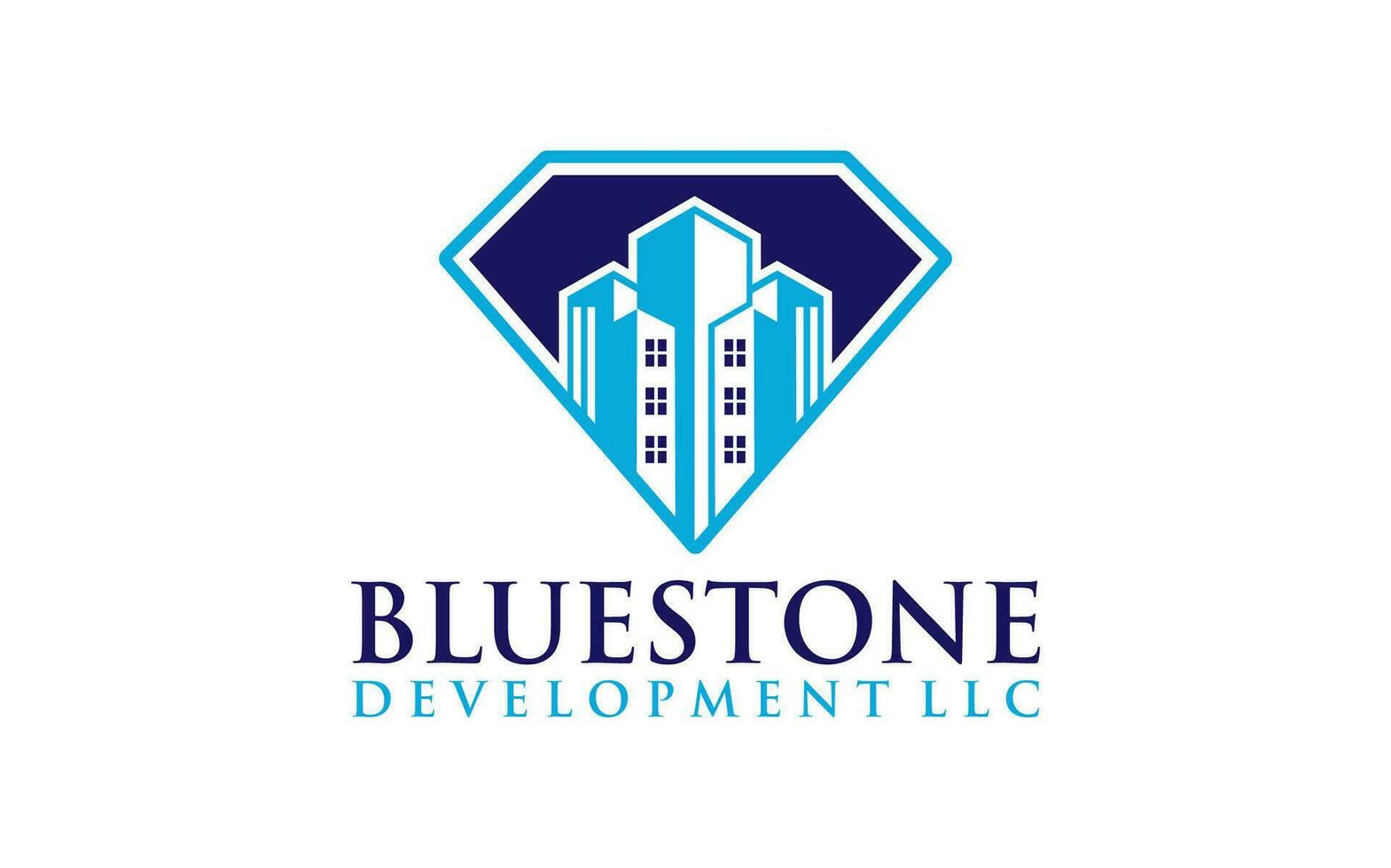Diamond building business logo. Premium real estate logo. Gem home icon symbol vector