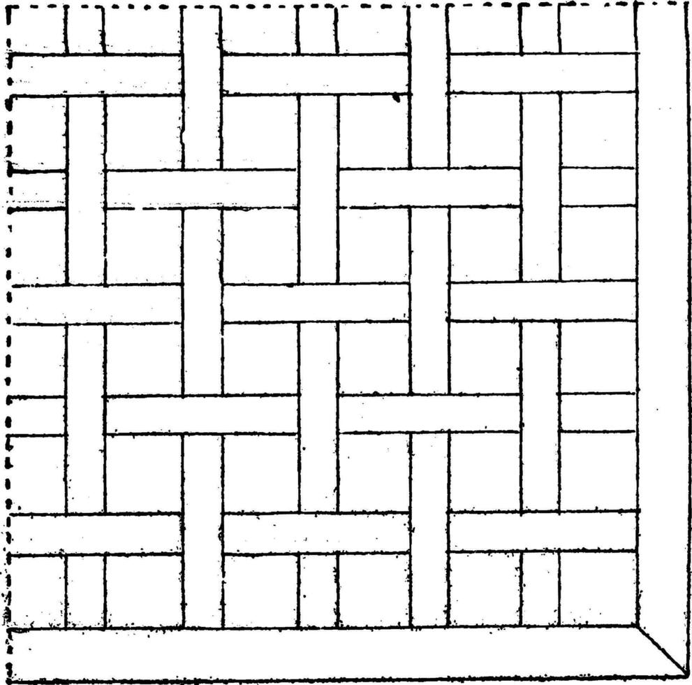 Parquet compartments, vintage engraving. vector