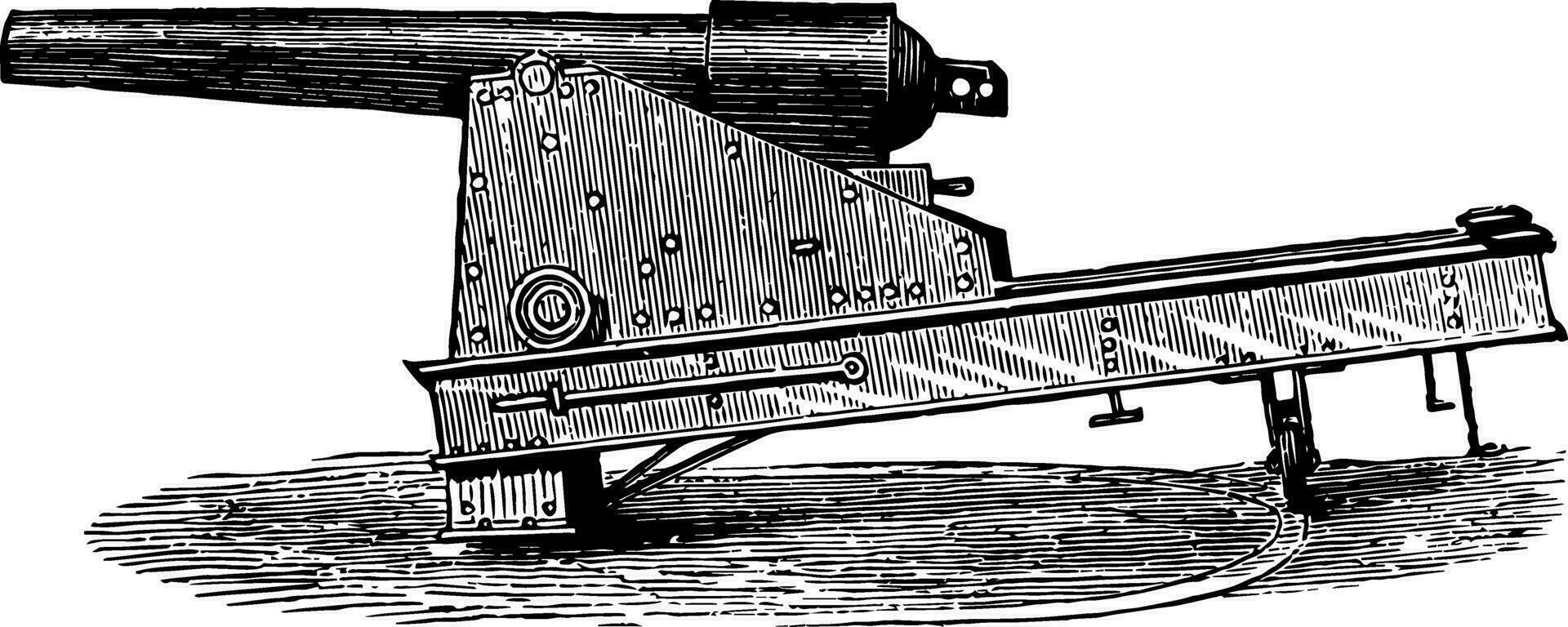 Parrot Gun, vintage illustration. vector