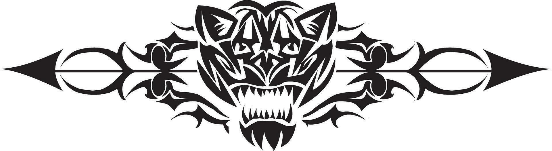 Tattoo design of wild cat, vintage engraving. vector