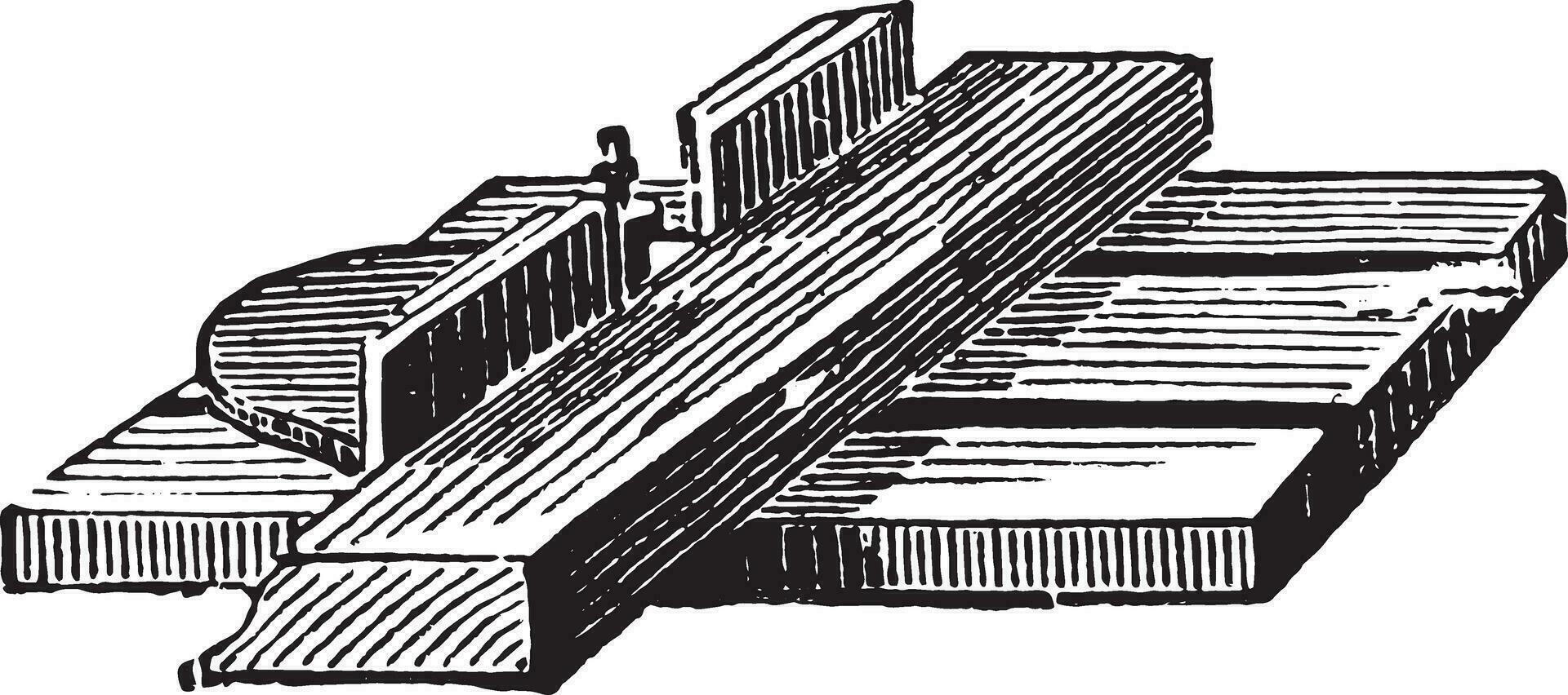 Guide for working with a router, vintage engraving. vector