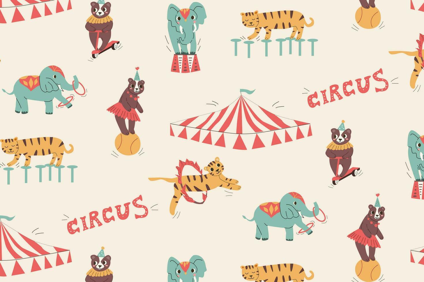 Animal Circus Pattern Animal Circus Pattern