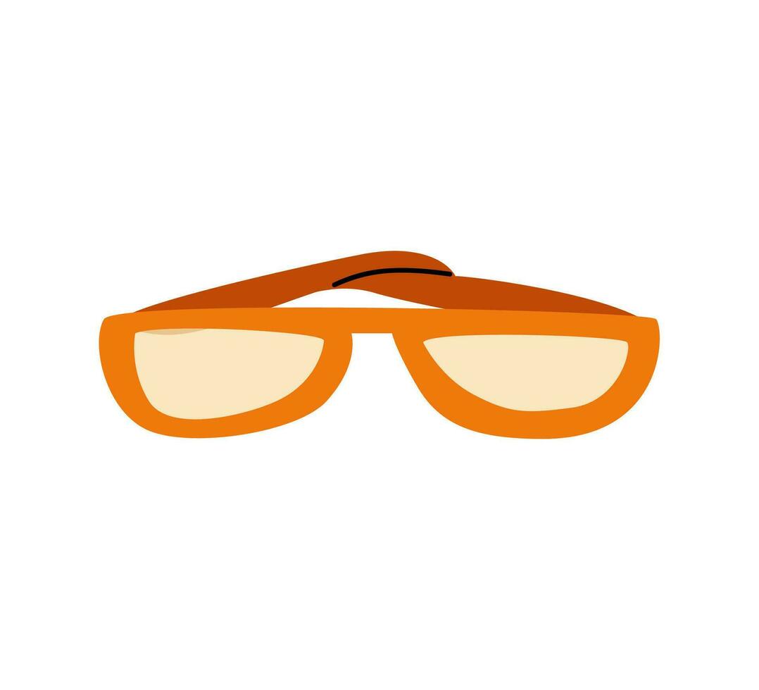 sunscreen sunglasses spf sun protection in orange vector