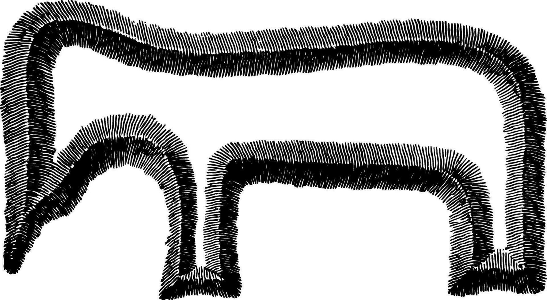 grande elefante montículo Clásico ilustración vector