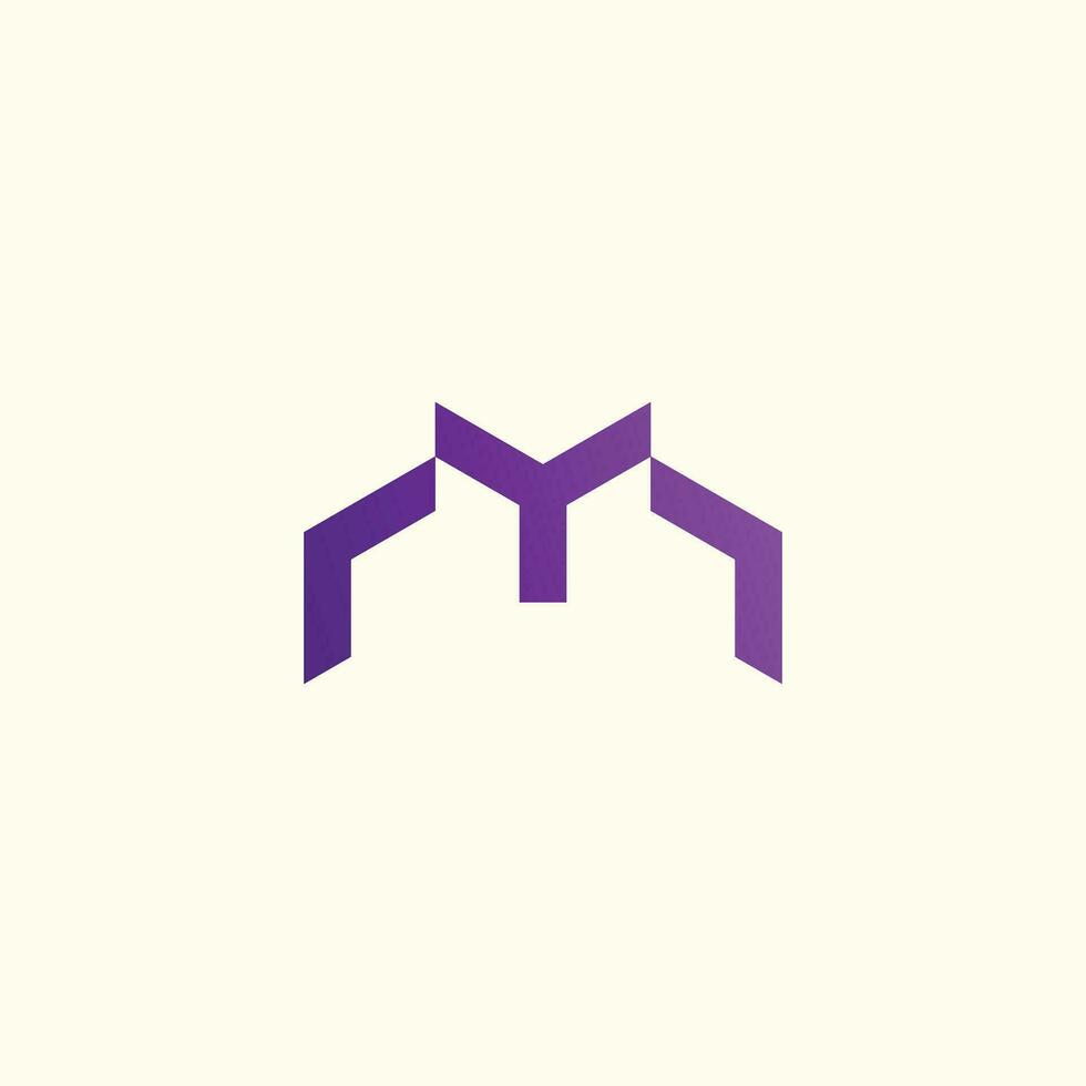 Letter M logo design vector idea with creative and simple concept