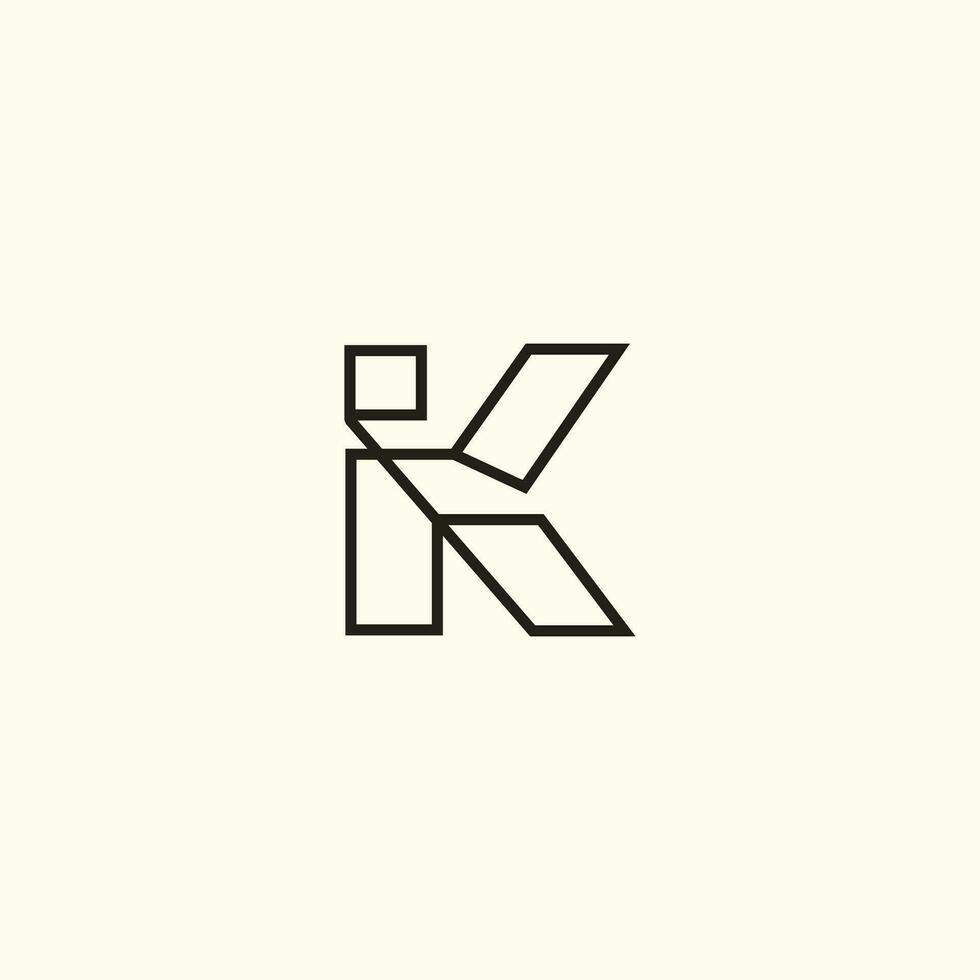 letra k logo diseño vector idea con creativo y sencillo concepto