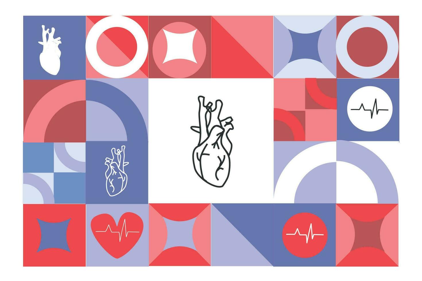 medical heart background for hearth day concept vector