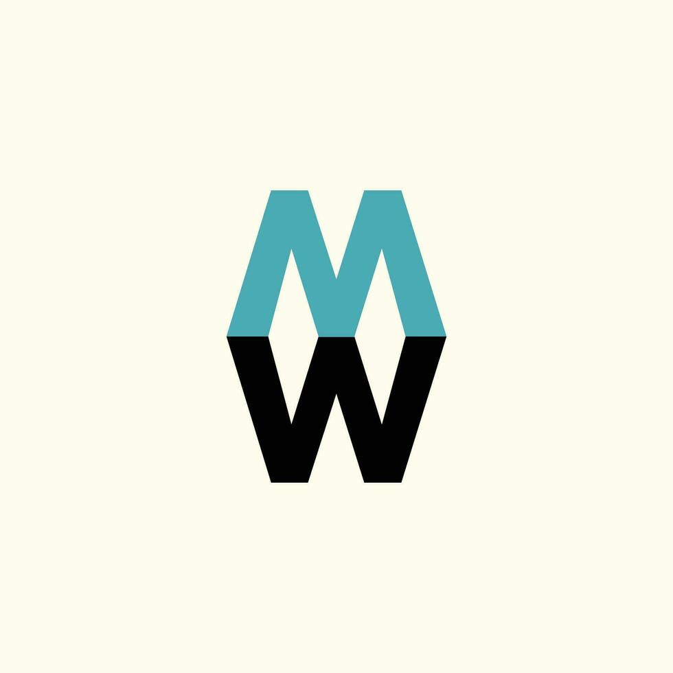 Letter MW logo design vector idea with creative and simple concept