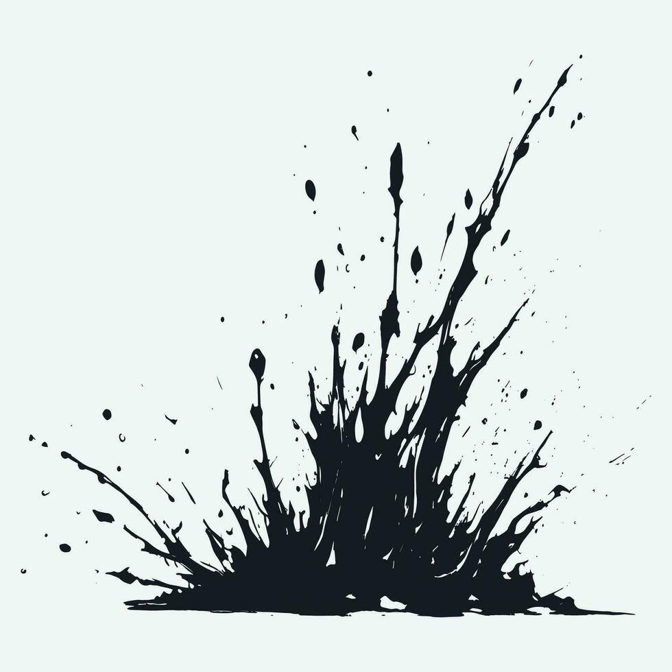 Beautiful black watercolor splash brushes, black paint, ink brush stroke, brush, line or texture. vector