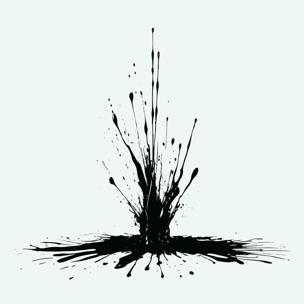 Beautiful black watercolor splash brushes, black paint, ink brush stroke, brush, line or texture. vector