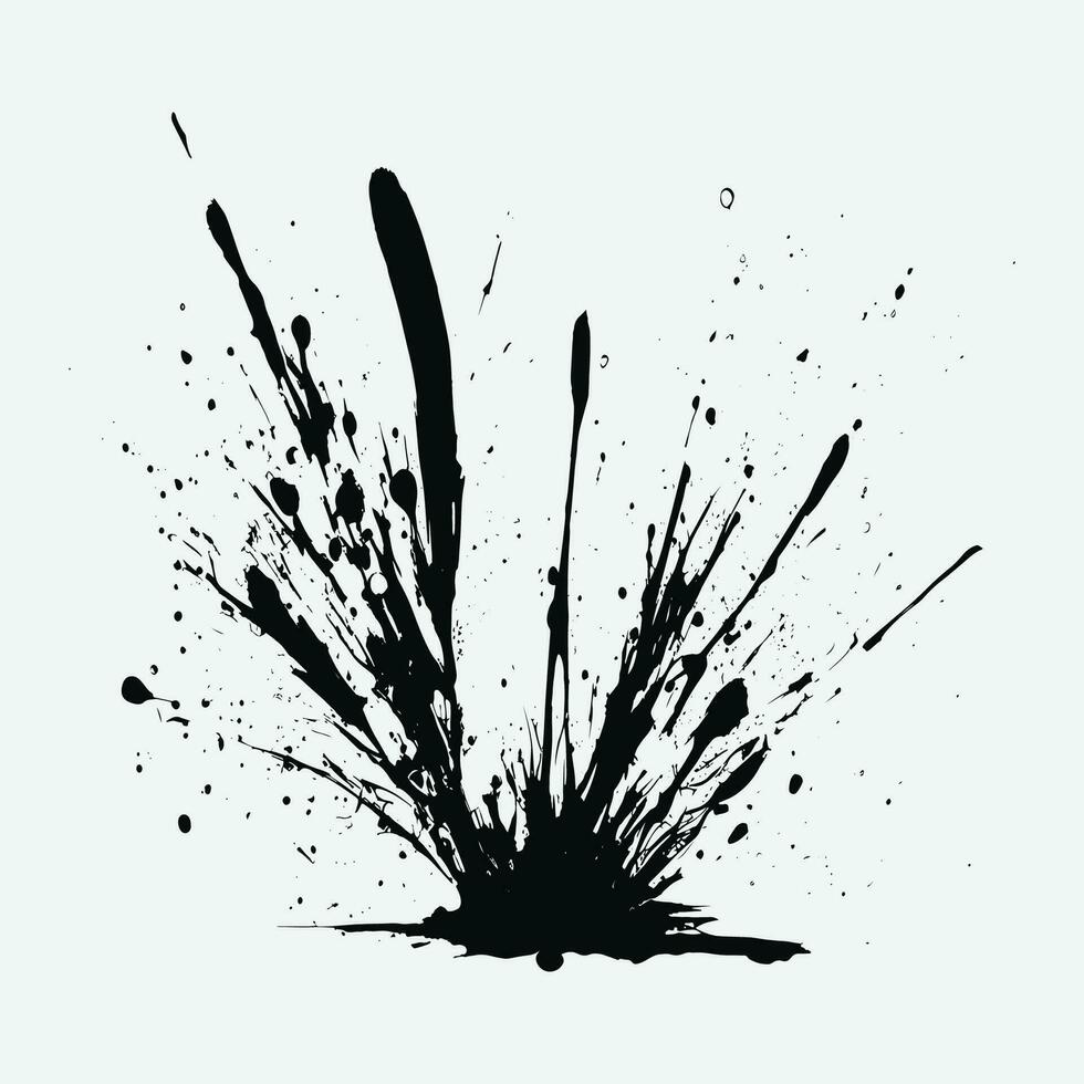 Beautiful black watercolor splash brushes, black paint, ink brush stroke, brush, line or texture. vector