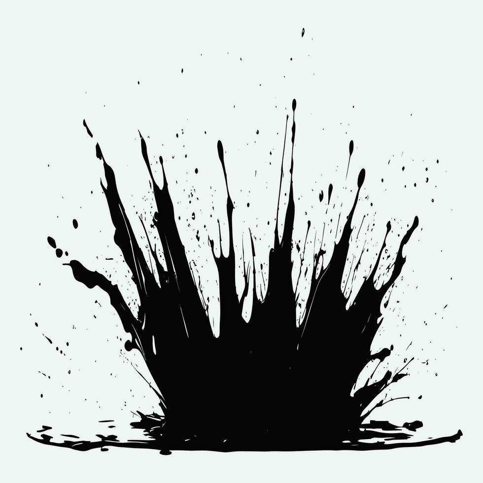 Beautiful black watercolor splash brushes, black paint, ink brush stroke, brush, line or texture. vector