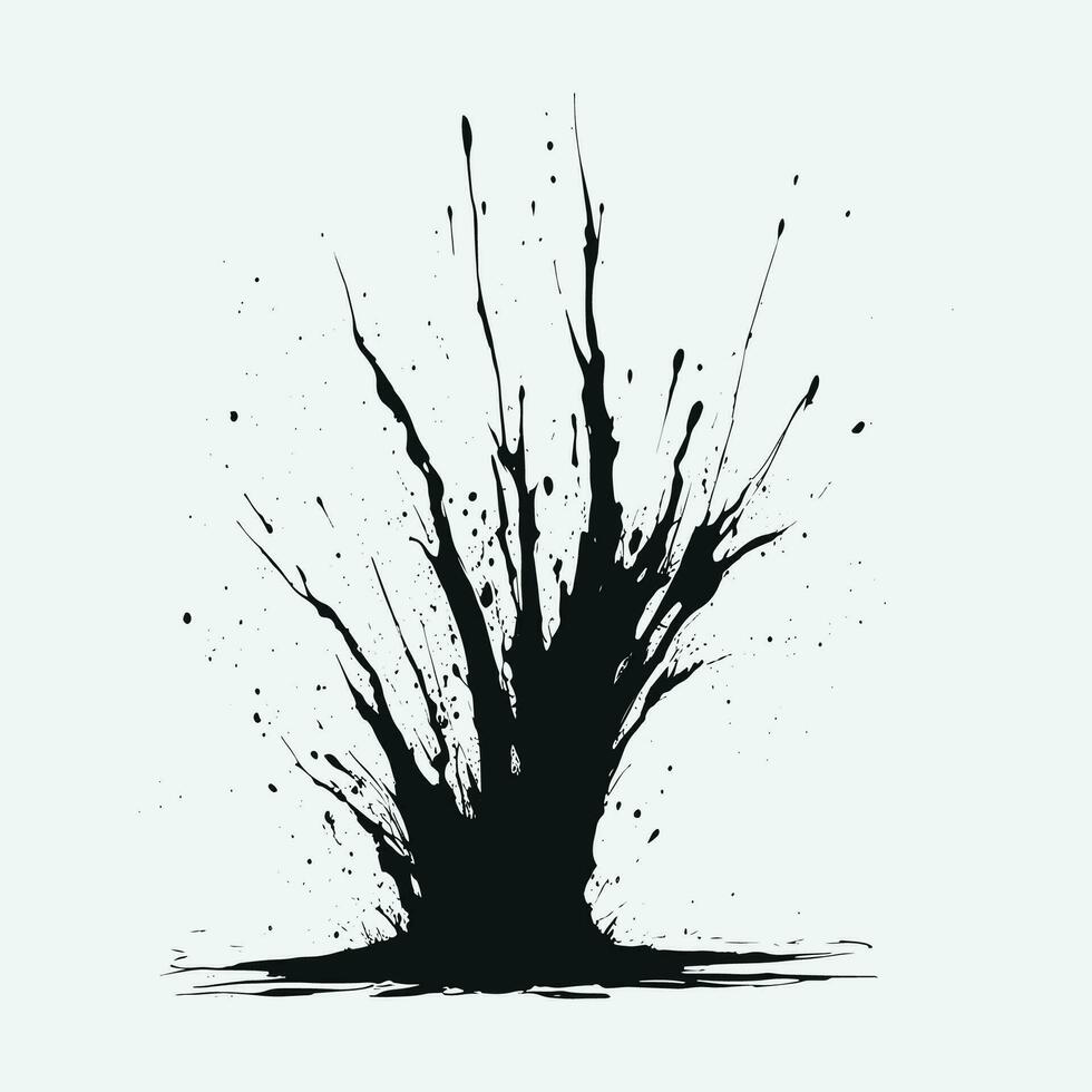 Beautiful black watercolor splash brushes, black paint, ink brush stroke, brush, line or texture. vector