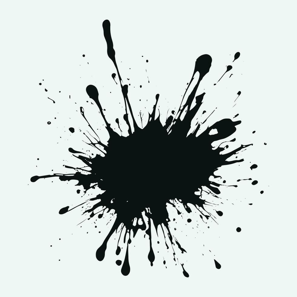 Beautiful black watercolor splash brushes, black paint, ink brush stroke, brush, line or texture. vector