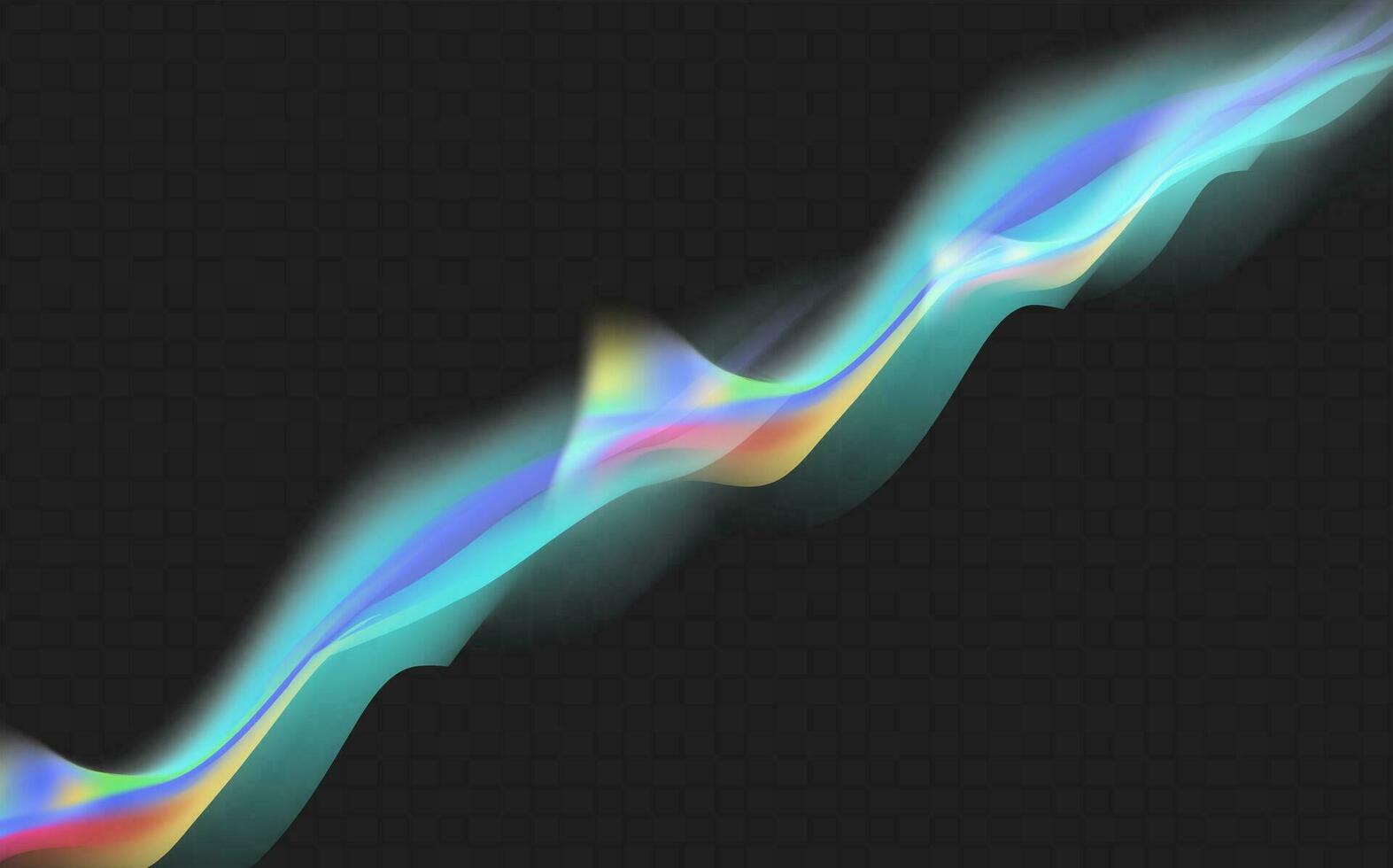 A set of colourful vector lens, crystal rainbow  light  and  flare transparent effects.Overlay for backgrounds.Triangular prism concept.