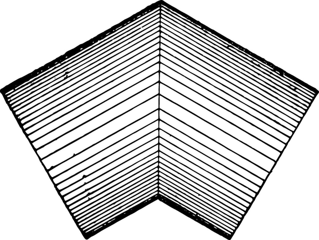 Intersecting Cylinders vintage illustration. vector