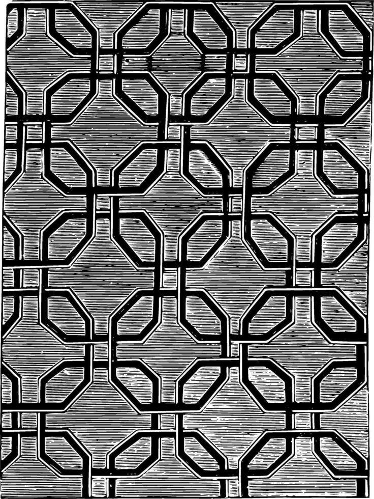 Octagon Pattern vintage illustration. vector
