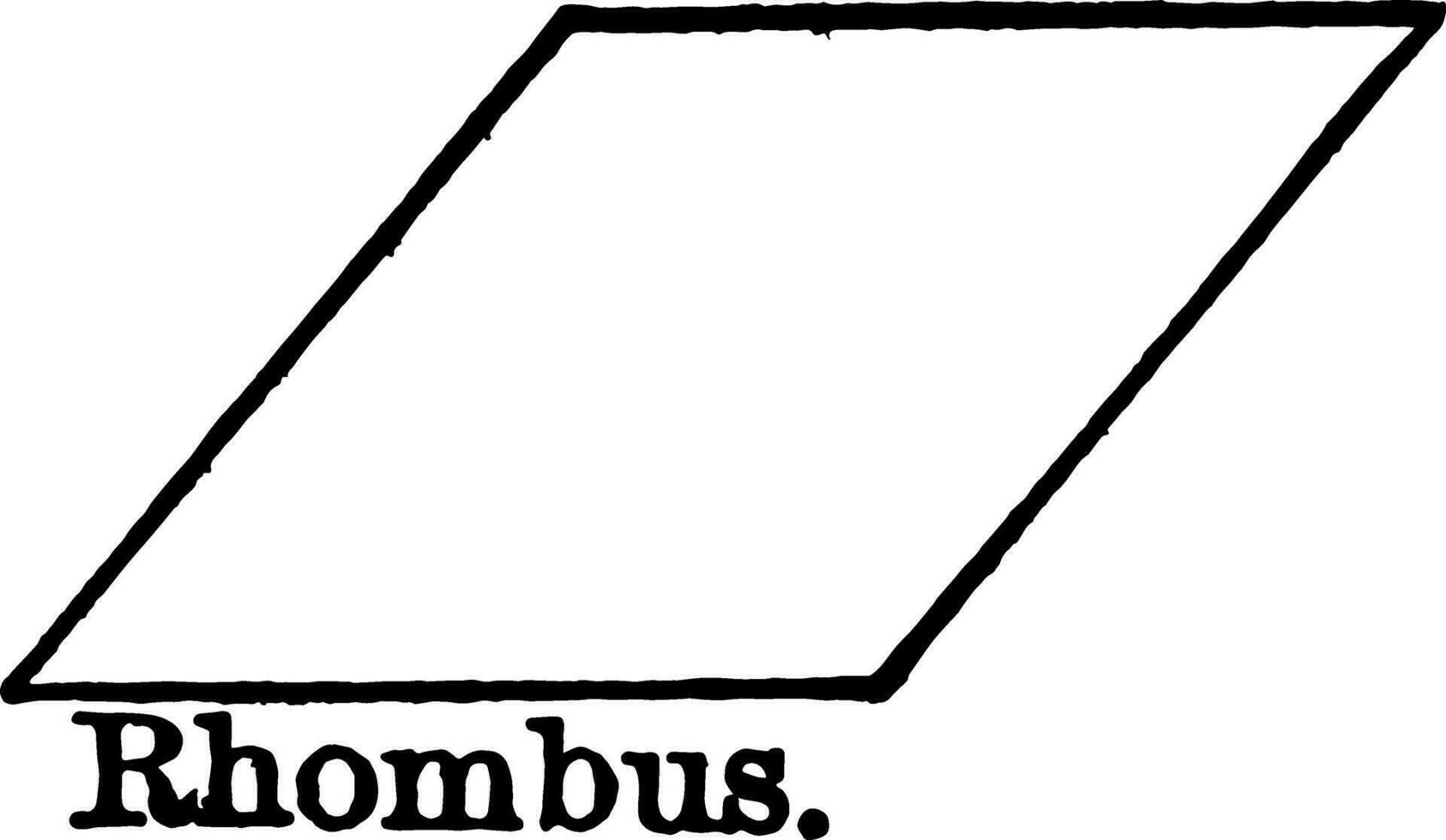 Rhombus vintage illustration. vector