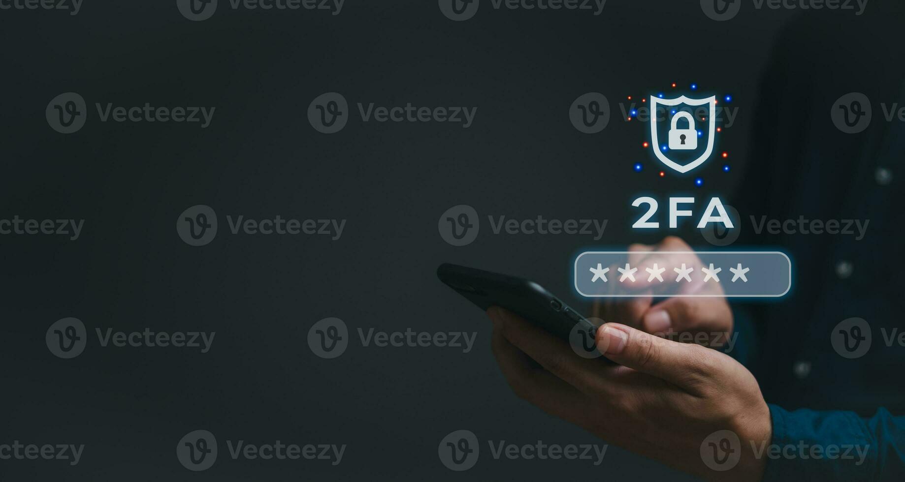 Enhancing cybersecurity with 2FA Two-Factor Authentication, Login Security, User ID Protection, and Encryption to thwart cyber hackers. photo