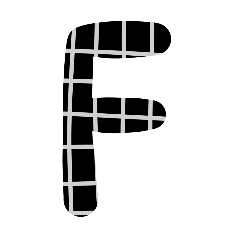 alphabet A-Z and numbers 0-9, black with a grid png