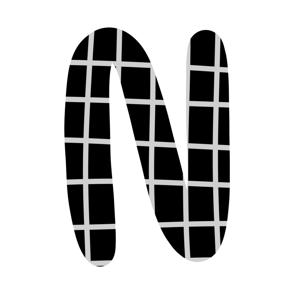 alphabet A-Z and numbers 0-9, black with a grid png