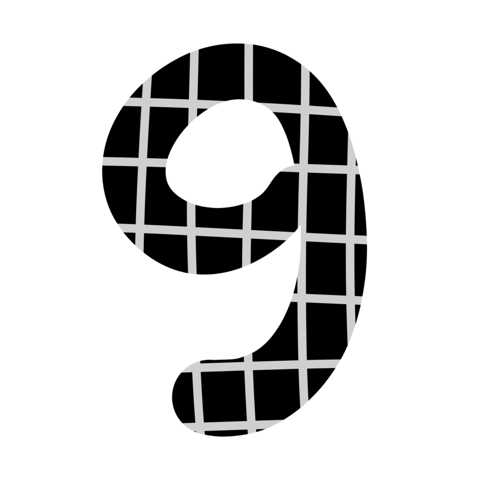 alphabet A-Z and numbers 0-9, black with a grid png