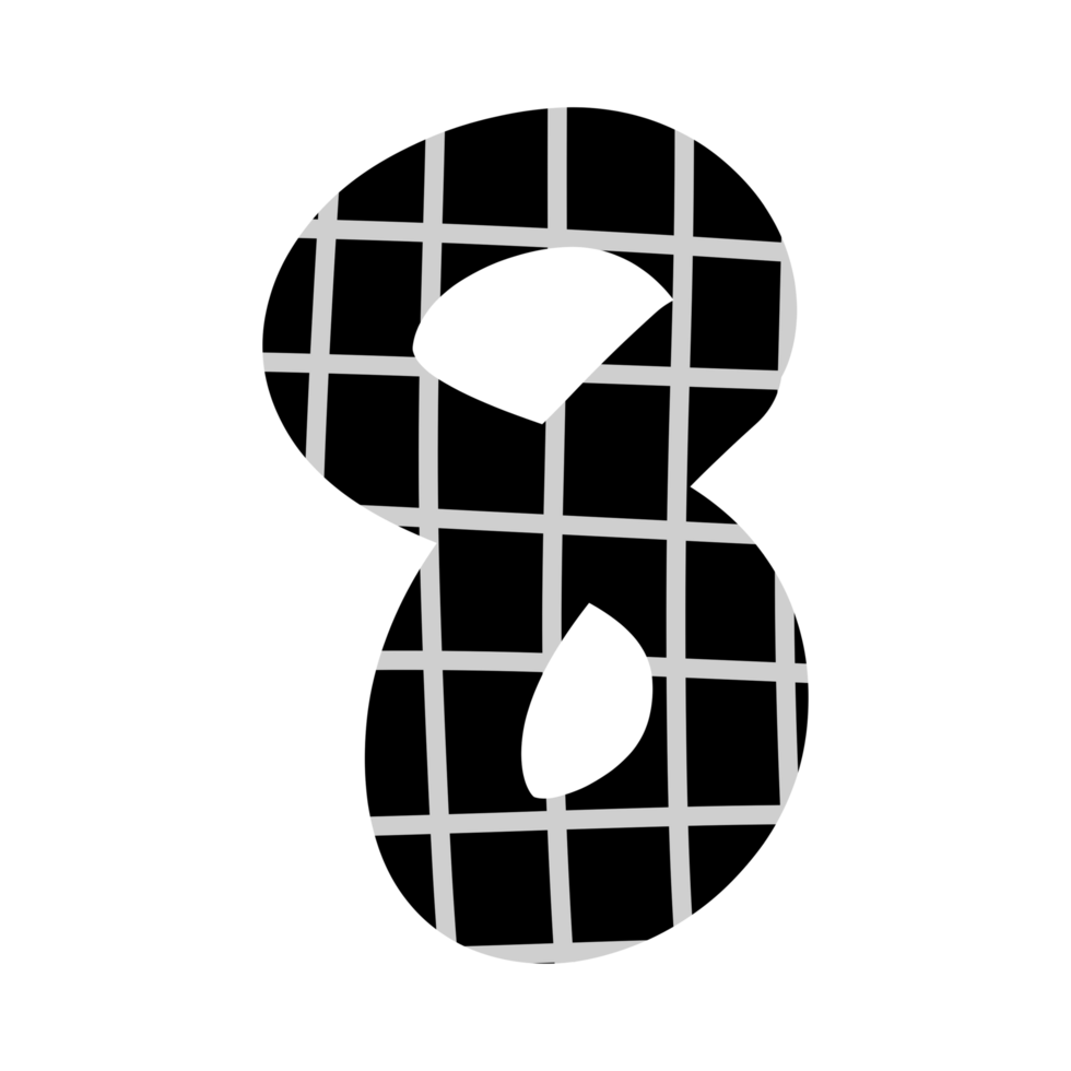 alphabet A-Z and numbers 0-9, black with a grid png