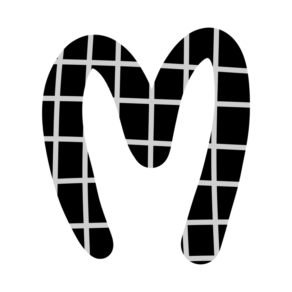 alphabet A-Z and numbers 0-9, black with a grid png