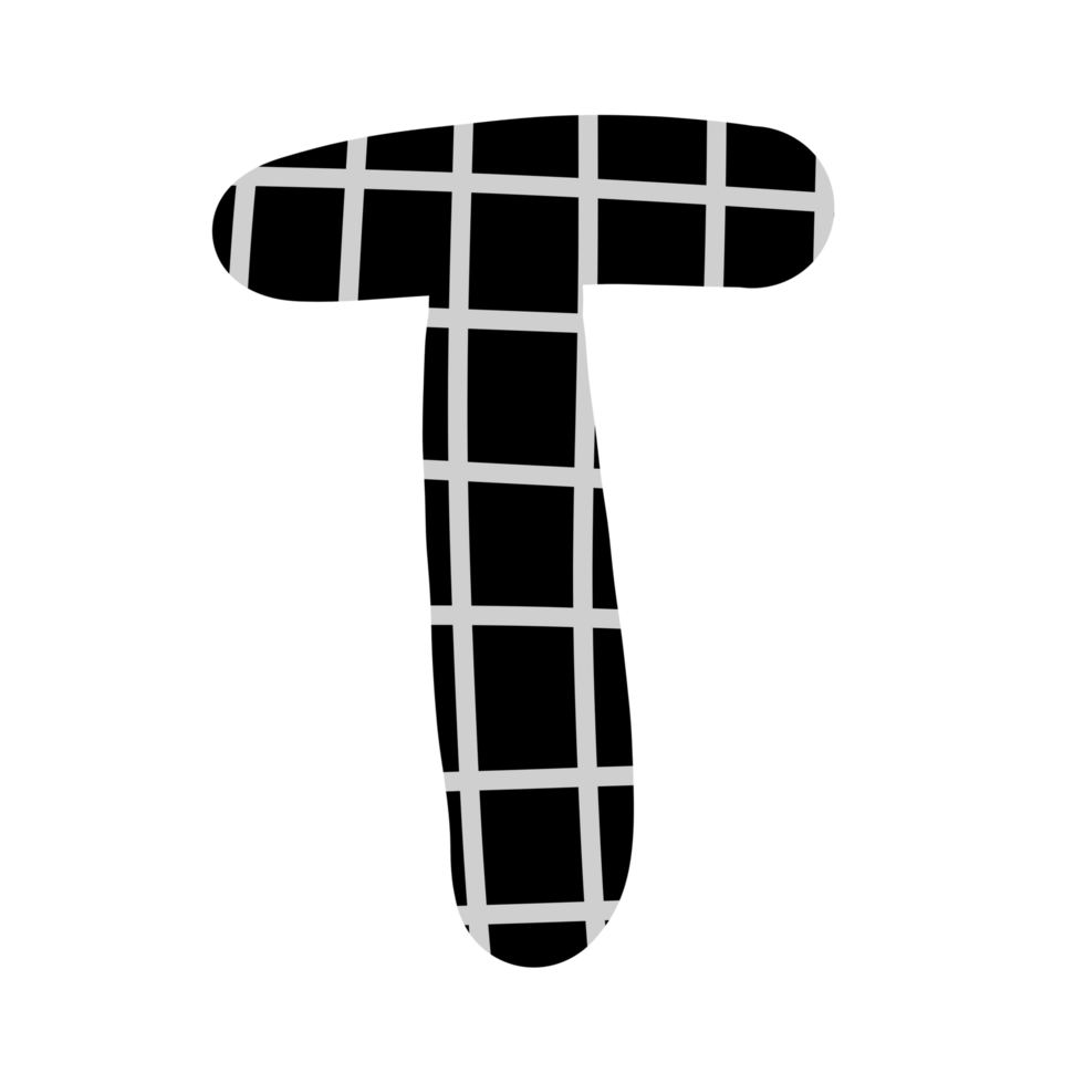 alphabet A-Z and numbers 0-9, black with a grid png