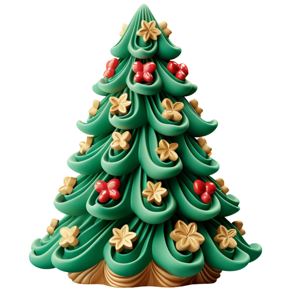 AI generated 3d Christmas Tree png