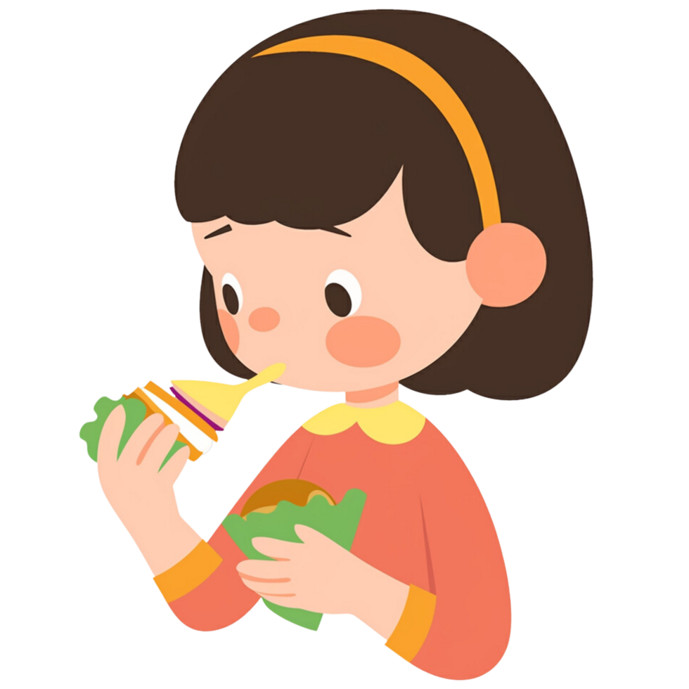 AI generated Eating png