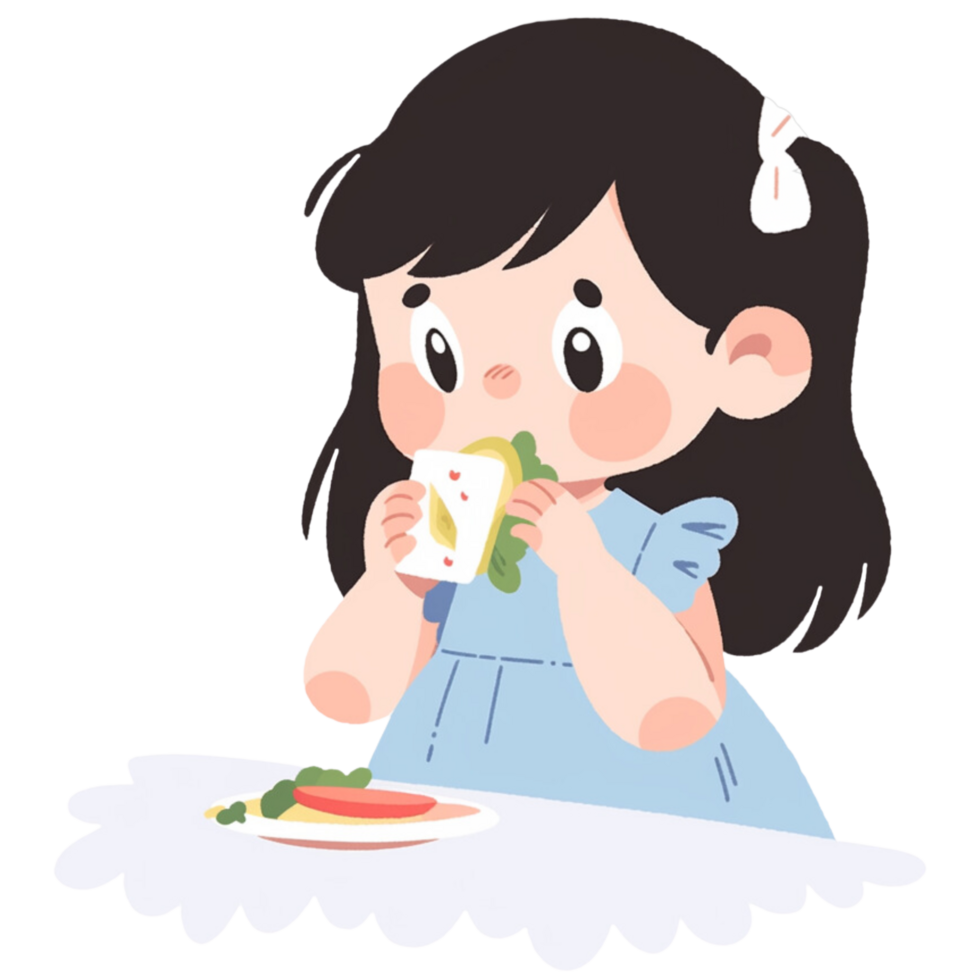 AI generated Eating png