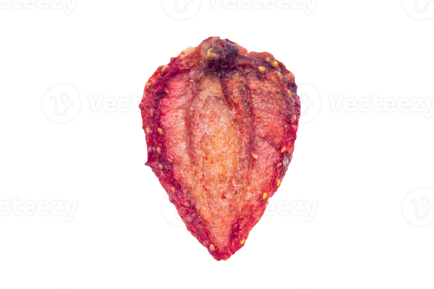 Dried strawberry on transparent background png