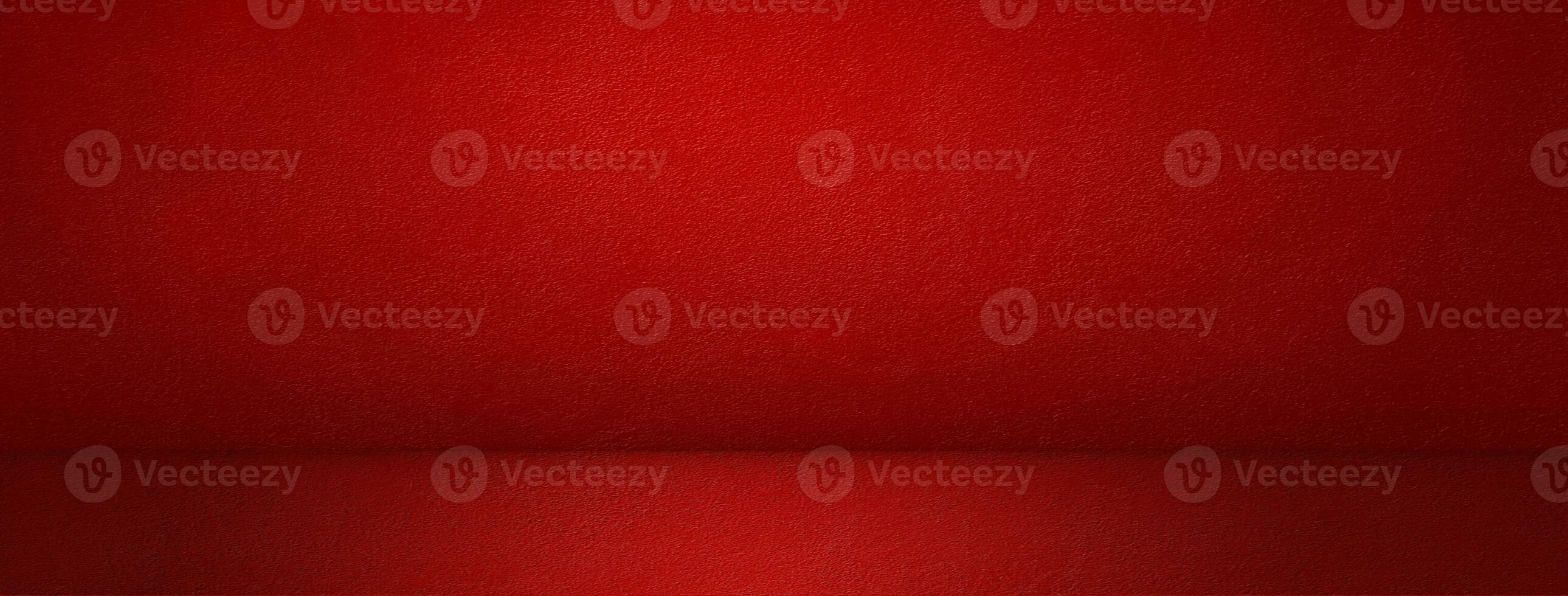 Empty bright red studio background, product display with copy space for displaying content design. Banner for product advertising photo