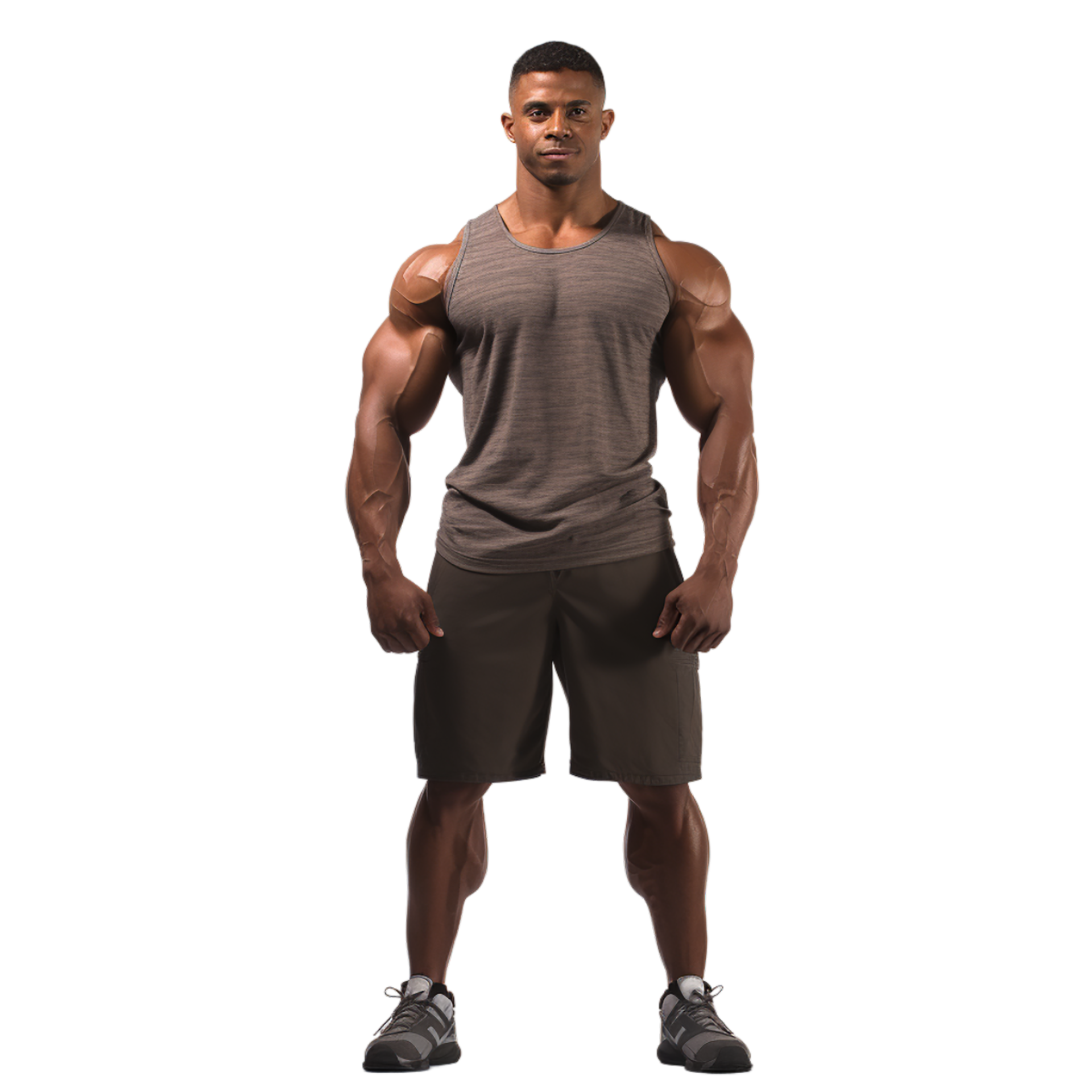 AI generated portrait of a muscular man on transparent background PNG ...