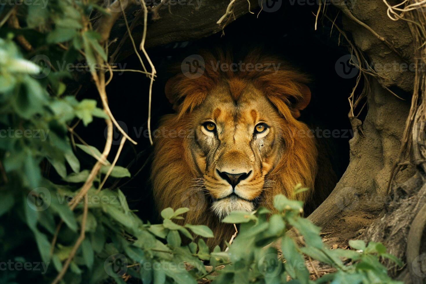 Lion in the wilderness photo