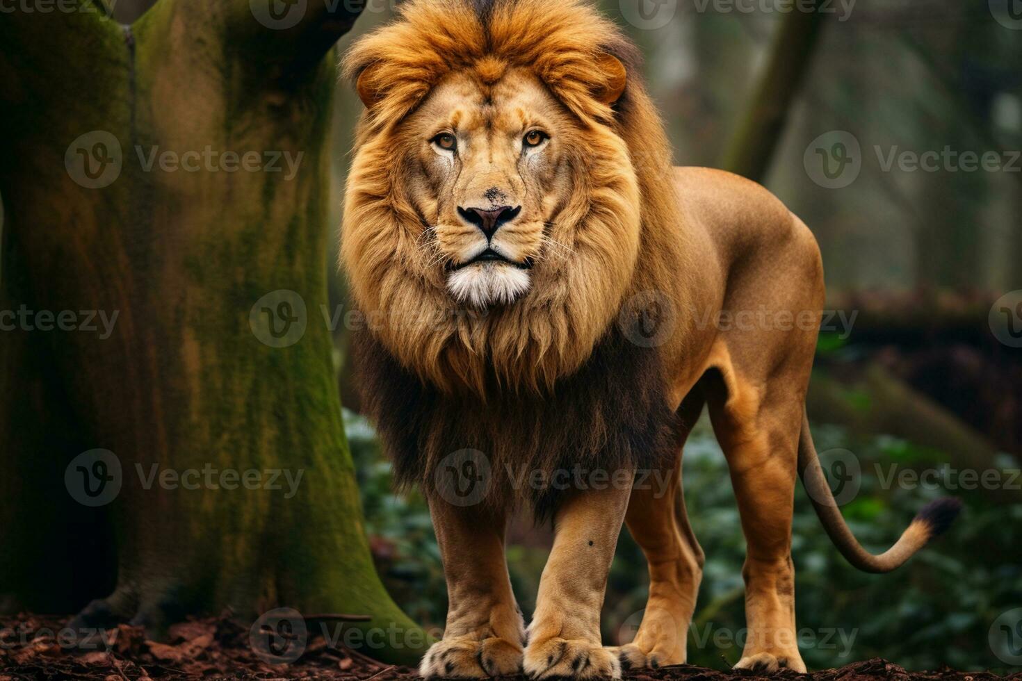 Lion in the wilderness photo