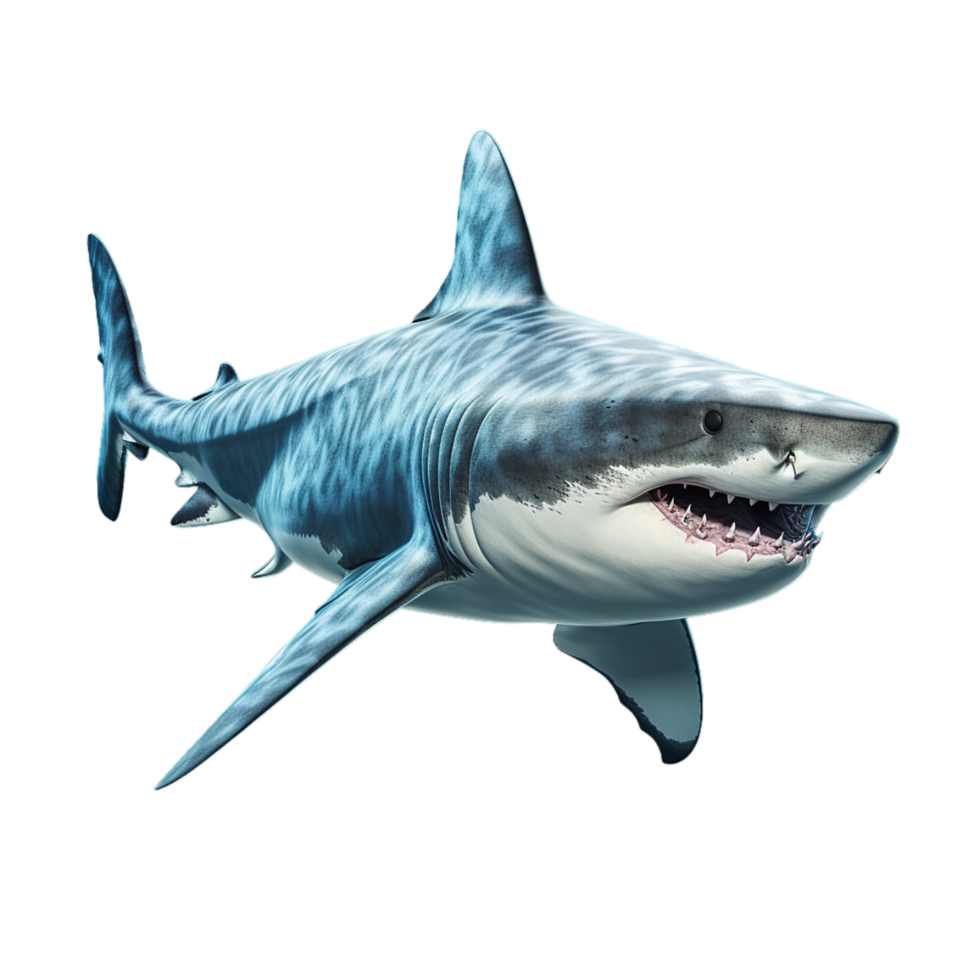 AI generated shark on transparent background PNG image