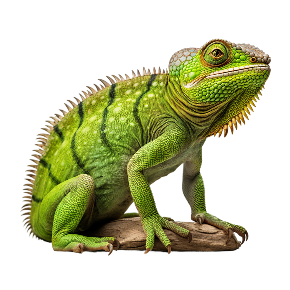 ai generiert Leguan auf transparent Hintergrund png Bild