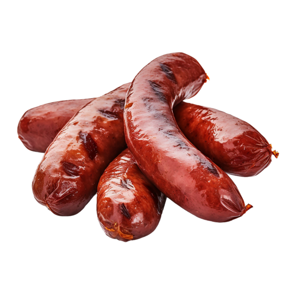 AI generated sausage on transparent background PNG image