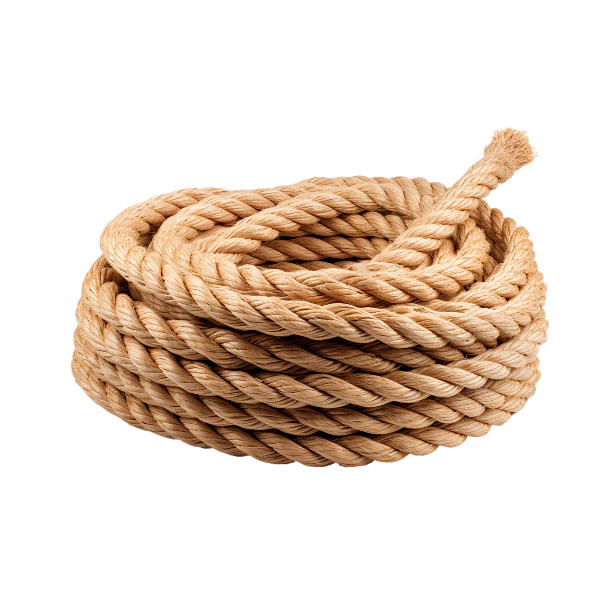 AI generated coil of rope on transparent background PNG image