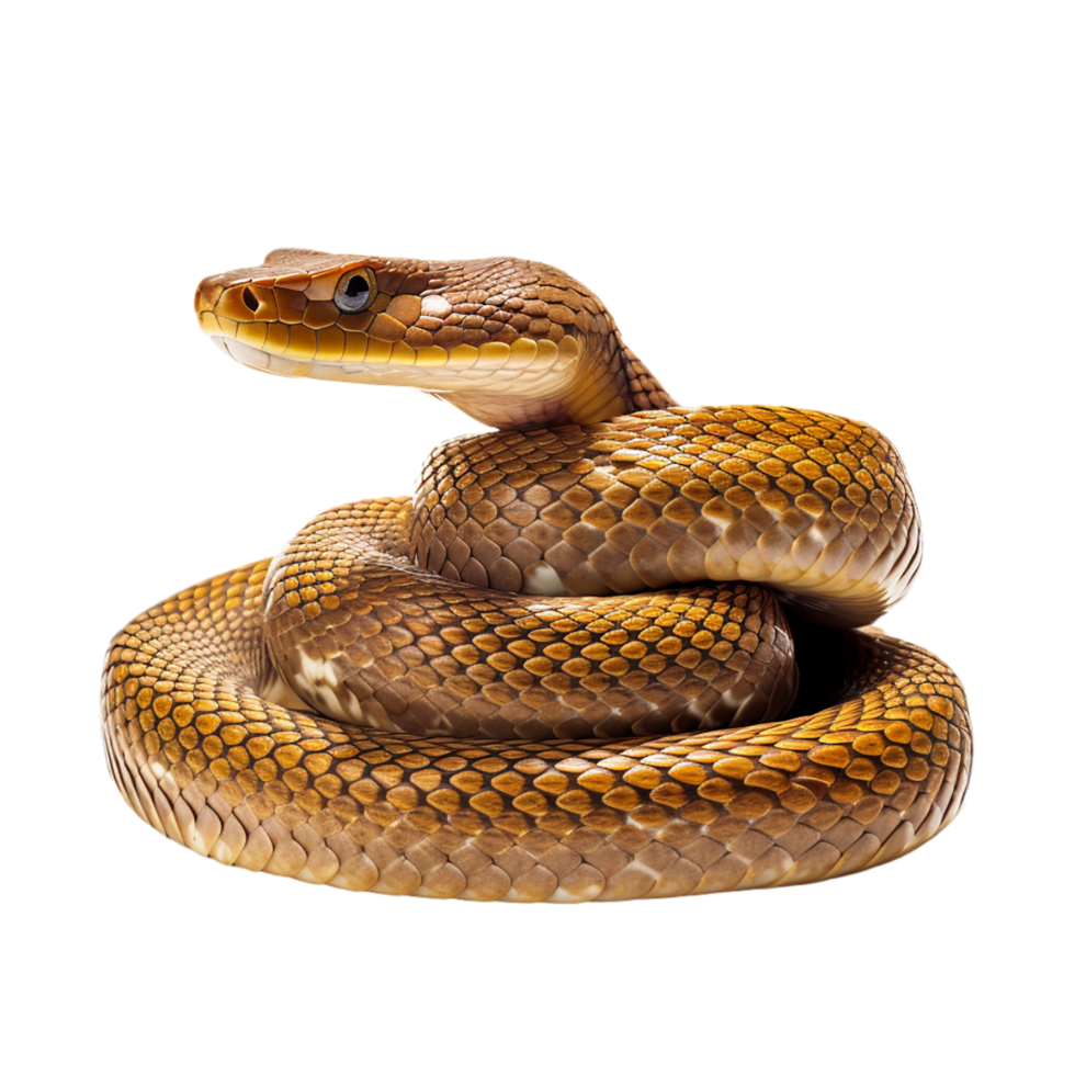 ai gerado fechar acima do uma serpente em transparente fundo png imagem